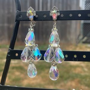 Vintage statement snap on earrings